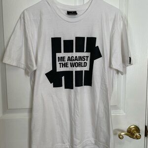 Undefeated White T-Shirt with Black Logo